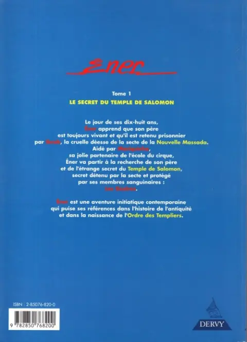 Verso de l'album Ener Tome 1 Le secret du temple de salomon