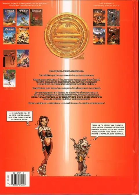 Verso de l'album 42 Agents Intergalactiques Tome 4 Cal'Han (1/2) - Frères d'âmes