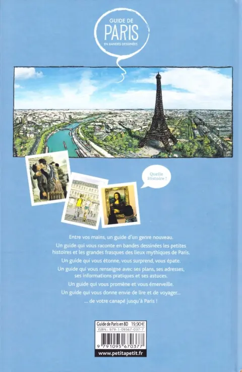 Verso de l'album Guide de Paris en bandes dessinées
