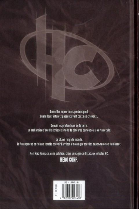 Verso de l'album Hero Corp Tome 1 Les Origines