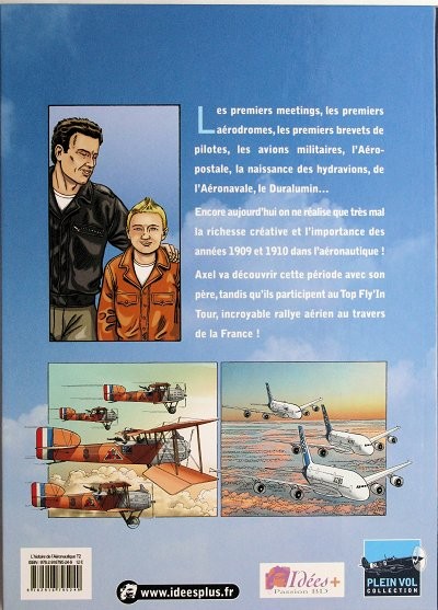 Verso de l'album L'Histoire de l'aéronautique Tome 2 1909, l'année de tous les défis !