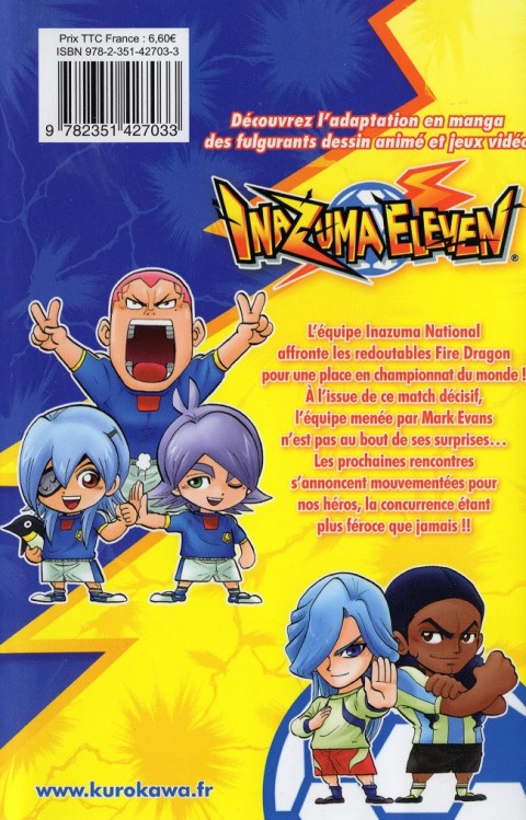 Verso de l'album Inazuma Eleven 9