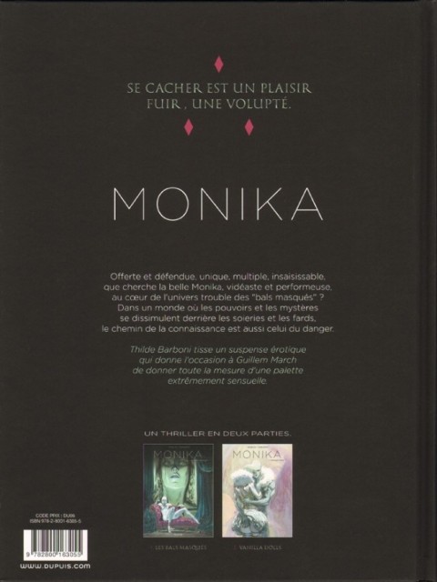 Verso de l'album Monika Tome 1 Les Bals Masqués