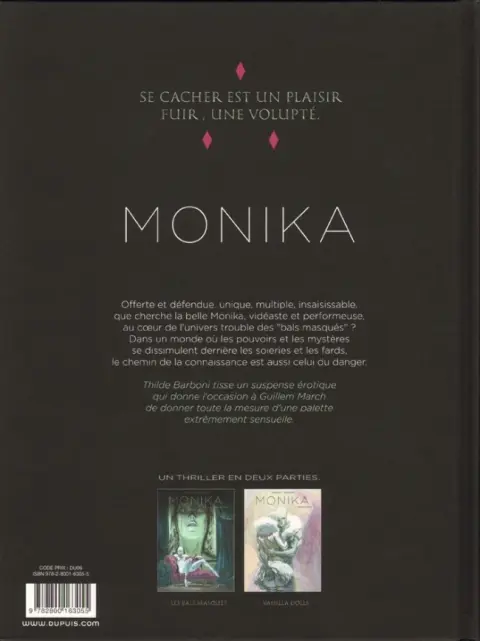 Verso de l'album Monika Tome 1 Les Bals Masqués