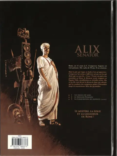 Verso de l'album Alix Senator Tome 2 Le Dernier Pharaon
