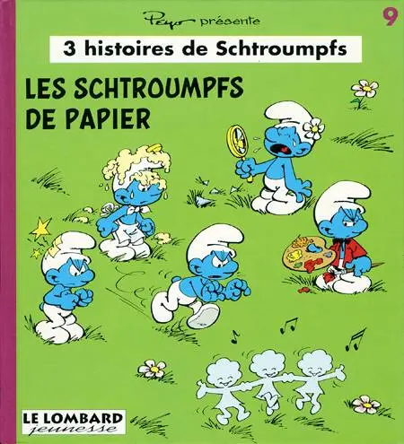 3 histoires de Schtroumpfs Tome 9 Les schtroumpfs de papier