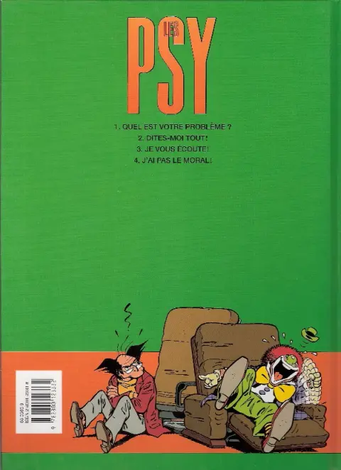 Verso de l'album Les Psy Tome 4 J'ai pas le moral !
