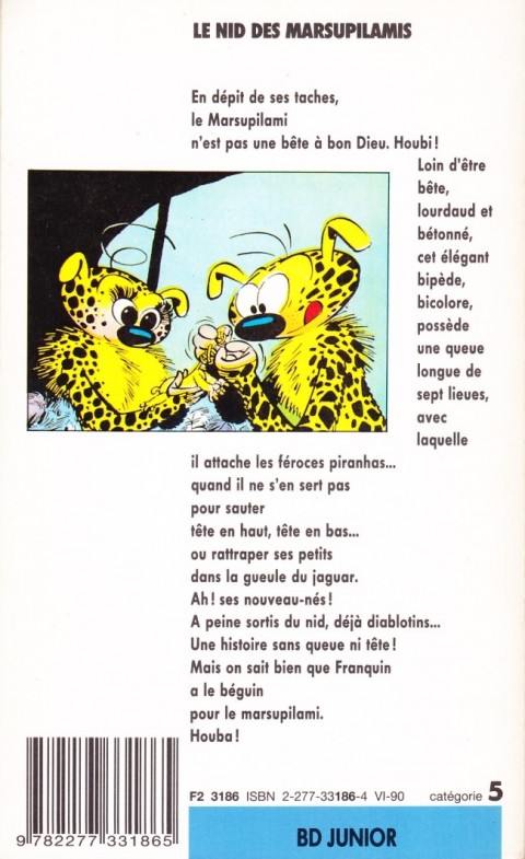 Verso de l'album Spirou et Fantasio - Poche Tome 12 Le Nid des Marsupilamis