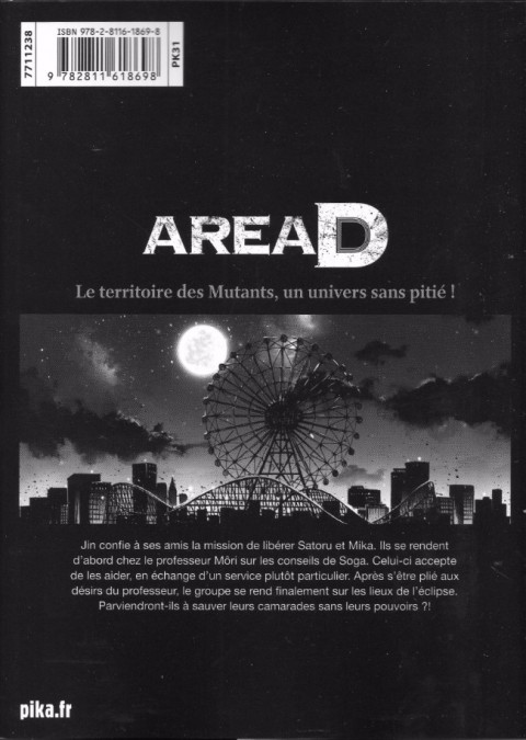 Verso de l'album Area D - Le Territoire des mutants 7 Pris dans l'éclipse