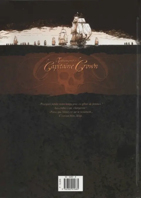 Verso de l'album Le Testament du Capitaine Crown Tome 1 Cinq enfants de putain