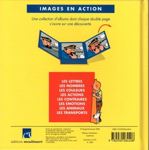 Verso de l'album Tintin Tome 7 Je découvre les animaux