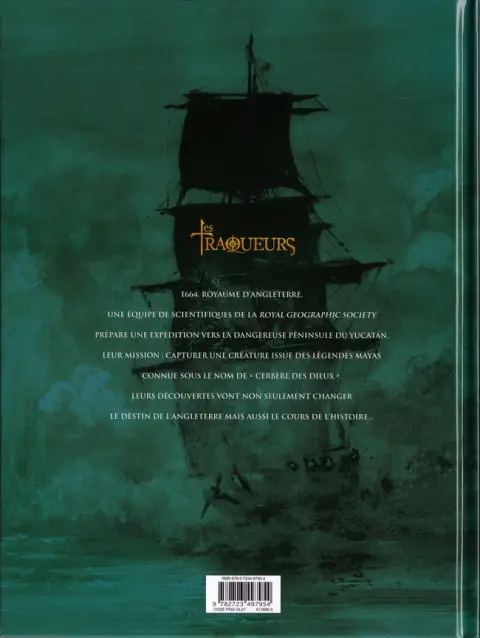Verso de l'album Les Traqueurs Tome 1 L'Arme perdue des dieux