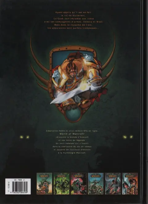 Verso de l'album World of Warcraft Soleil Productions Tome 6 Dans l'Antre de la mort