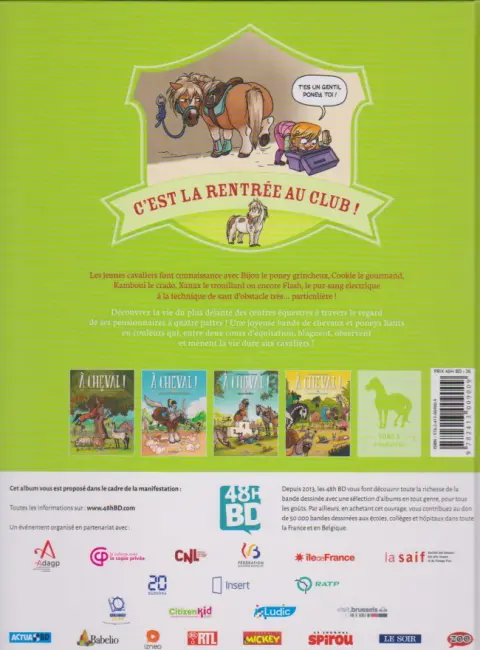 Verso de l'album À Cheval ! Tome 1 Hip Hippique, Hourra !