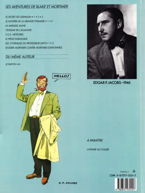 Verso de l'album Blake et Mortimer Tome 8 S.O.S. météores