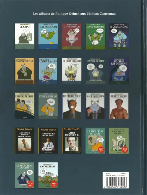 Verso de l'album Le Chat Tome 9 L'Avenir du Chat