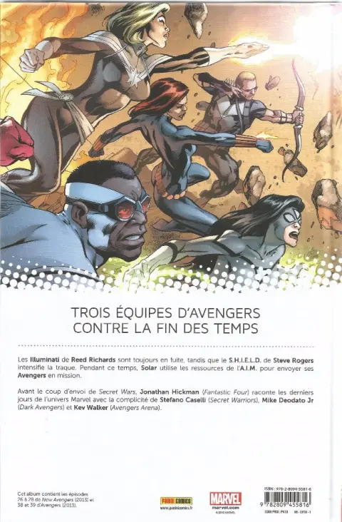 Verso de l'album Avengers - Time Runs Out Tome 2 Tu ne Peux pas Gagner