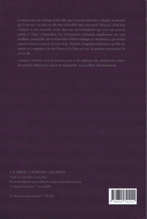 Verso de l'album Courtney Crumrin Tome 1 Les Choses de la Nuit