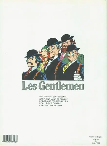 Verso de l'album Les Gentlemen Tome 5 Le triangle d'or