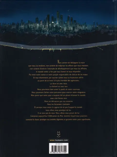 Verso de l'album Axo Tome 1 Nord-Sud