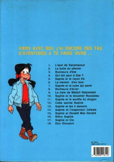 Verso de l'album Sophie Tome 1 L'œuf de Karamazout