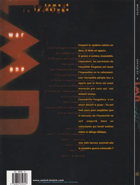 Verso de l'album Universal War One Tome 4 Le déluge