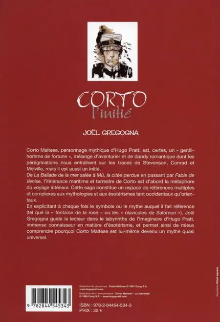 Verso de l'album Corto l'initié