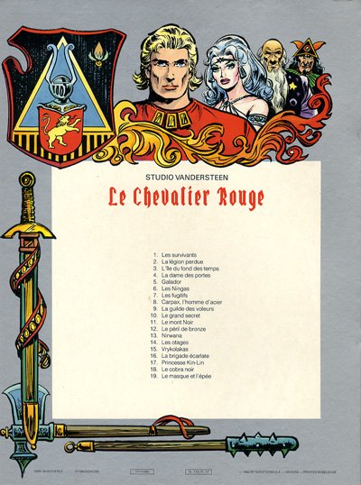 Verso de l'album Le Chevalier Rouge Tome 17 Princesse Kin-Lin