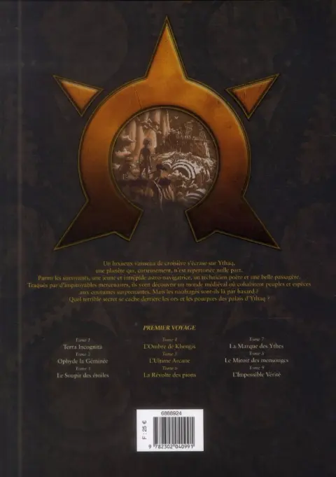 Verso de l'album Les Naufragés d'Ythaq Premier Voyage Tomes 4 à 6