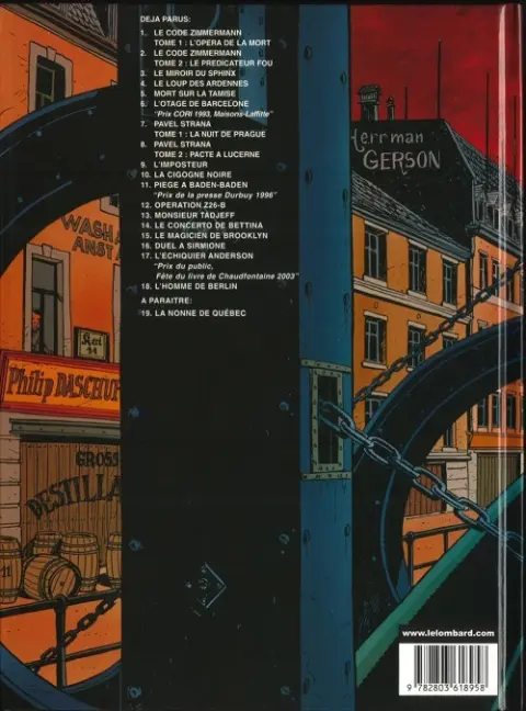 Verso de l'album Victor Sackville Tome 18 L'homme de Berlin