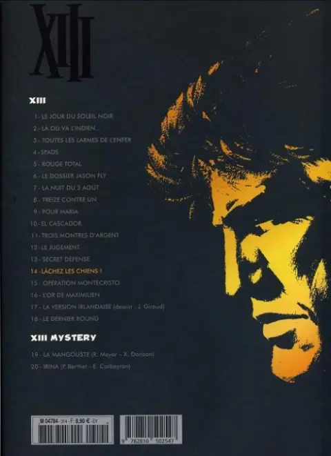 Verso de l'album XIII Tome 14 Lachez les chiens !