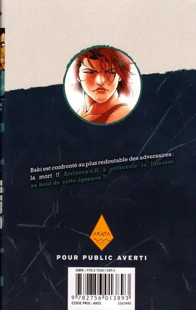 Verso de l'album Baki Tome 19