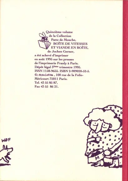 Verso de l'album Boîte de vitesses et viande en boîte