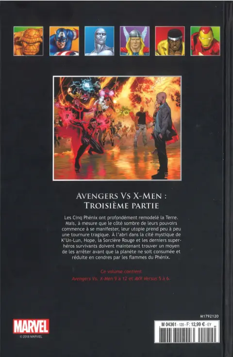 Verso de l'album Marvel Comics - La collection de référence Tome 120 Avengers Vs X-Men - Troisème Partie
