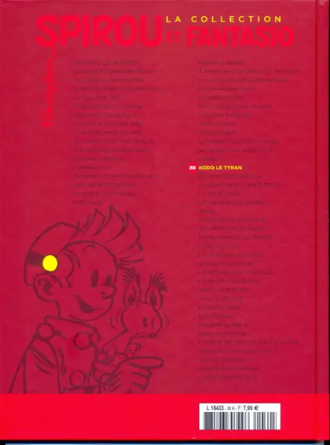 Verso de l'album Spirou et Fantasio La collection Tome 30 Kodo le tyran