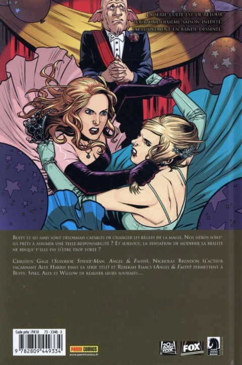 Verso de l'album Buffy contre les vampires - Saison 10 Tome 2 Le prix des souhaits