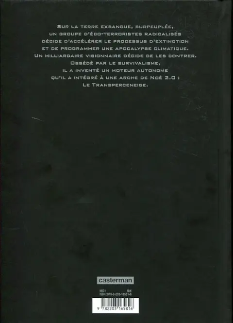 Verso de l'album Le Transperceneige Tome 5 Extinctions Acte 1