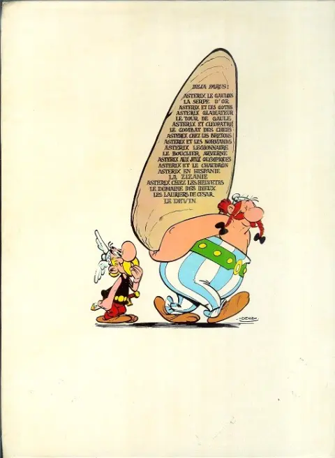 Verso de l'album Astérix Tome 16 Astérix chez les Helvètes