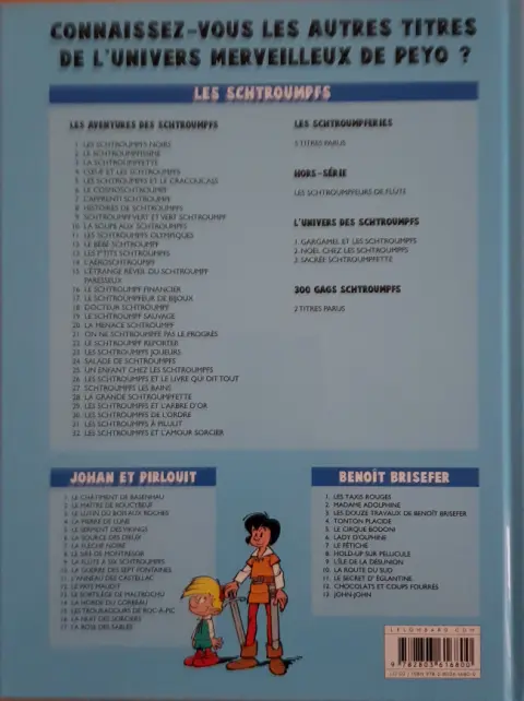 Verso de l'album Johan et Pirlouit Tome 17 La Rose des Sables