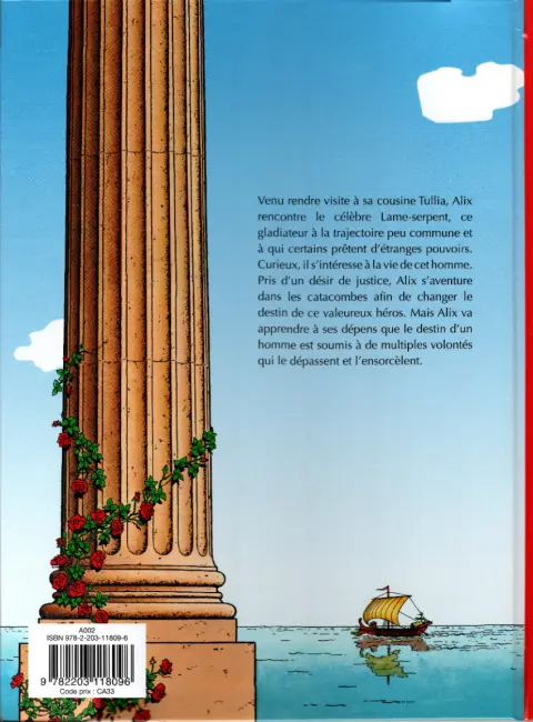 Verso de l'album Alix Tome 36 Le Serment du gladiateur