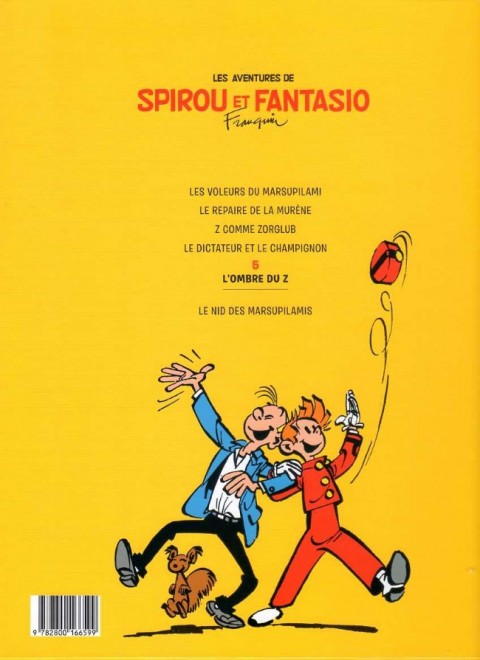 Verso de l'album Spirou et Fantasio Tome 16 L'Ombre du Z
