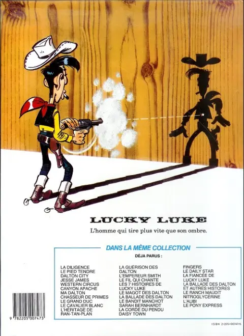 Verso de l'album Lucky Luke Tome 41 L'héritage de Rantanplan