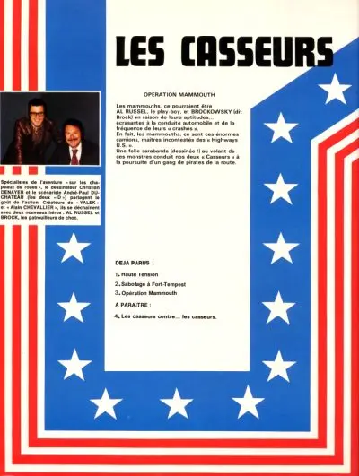 Verso de l'album Les Casseurs Tome 3 Opération Mammouth
