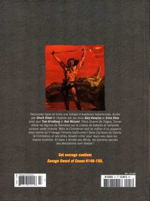 Verso de l'album The Savage Sword of Conan - La Collection Tome 47 Guerre de sièges