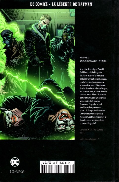 Verso de l'album DC Comics - La Légende de Batman Volume 53 Empereur Pingouin - 1re partie
