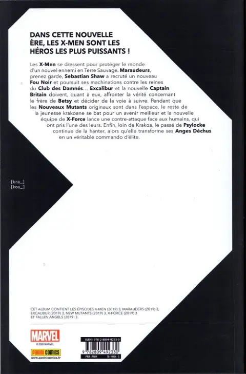 Verso de l'album Dawn of X Volume 03