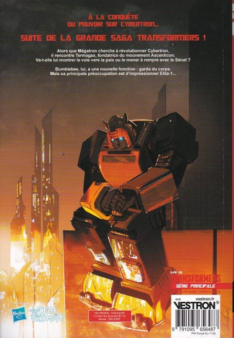 Verso de l'album Transformers Volume 2