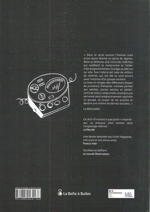 Verso de l'album Dans la secte