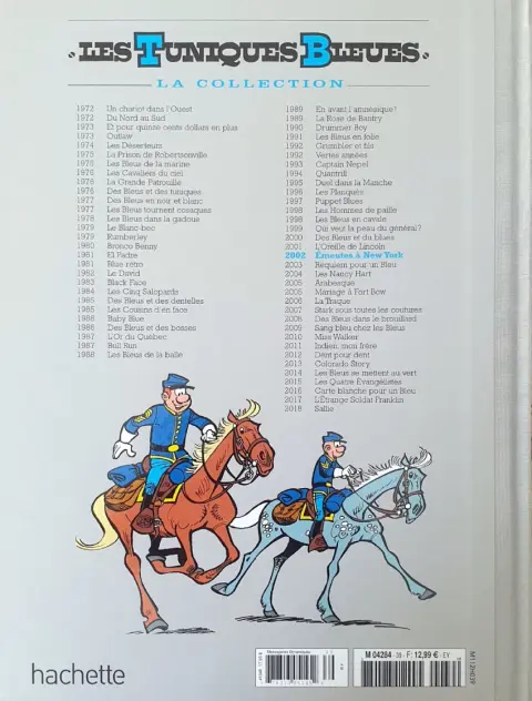 Verso de l'album Les Tuniques Bleues La Collection (Hachette) Tome 39 Émeutes à New York
