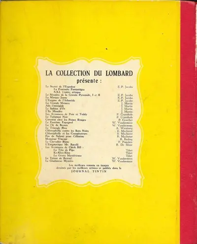 Verso de l'album Chick Bill Tome 8 La grotte mystérieuse